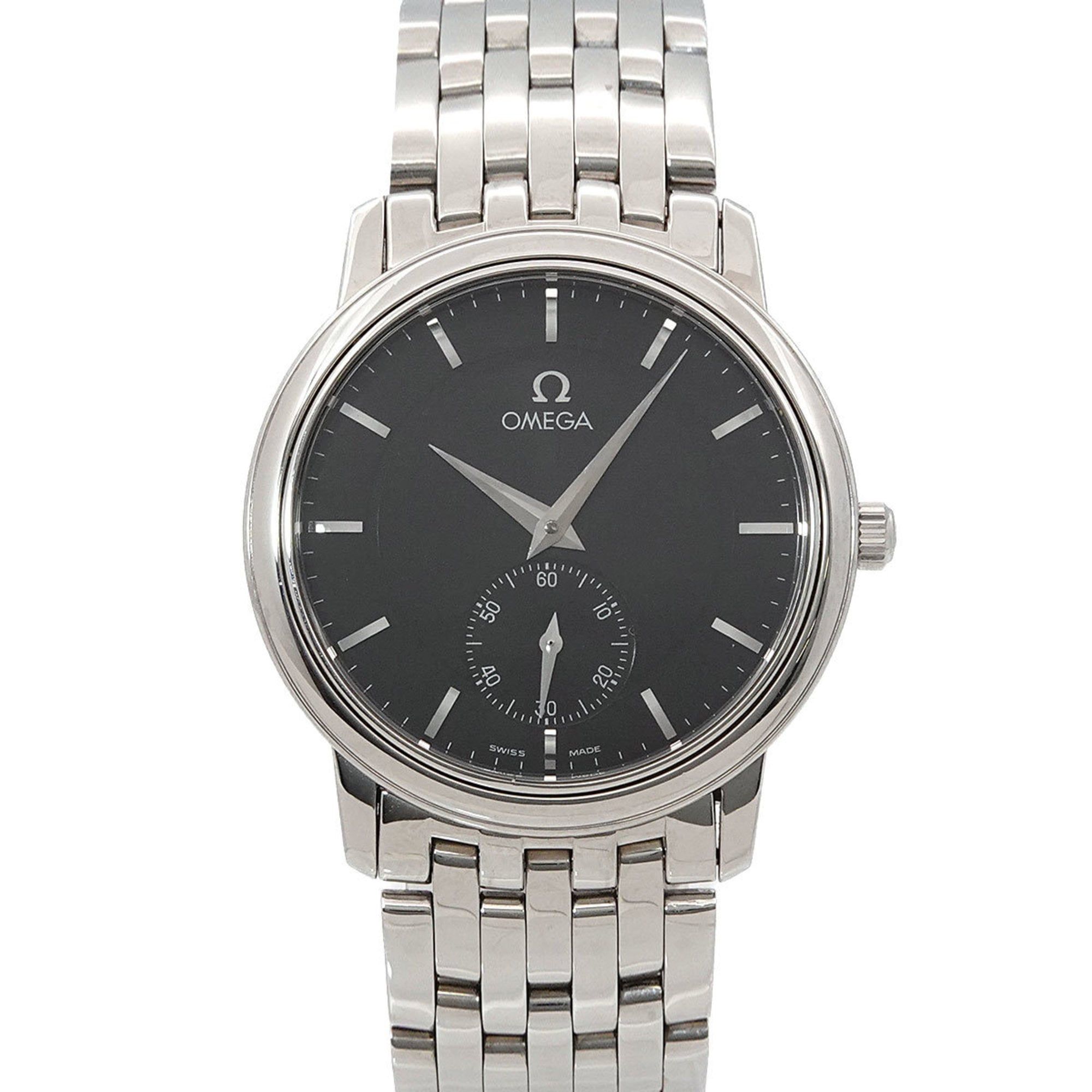 OMEGA De Ville Prestige 4520 51 Men's Watch, Manual Winding, Small Seconds, Black