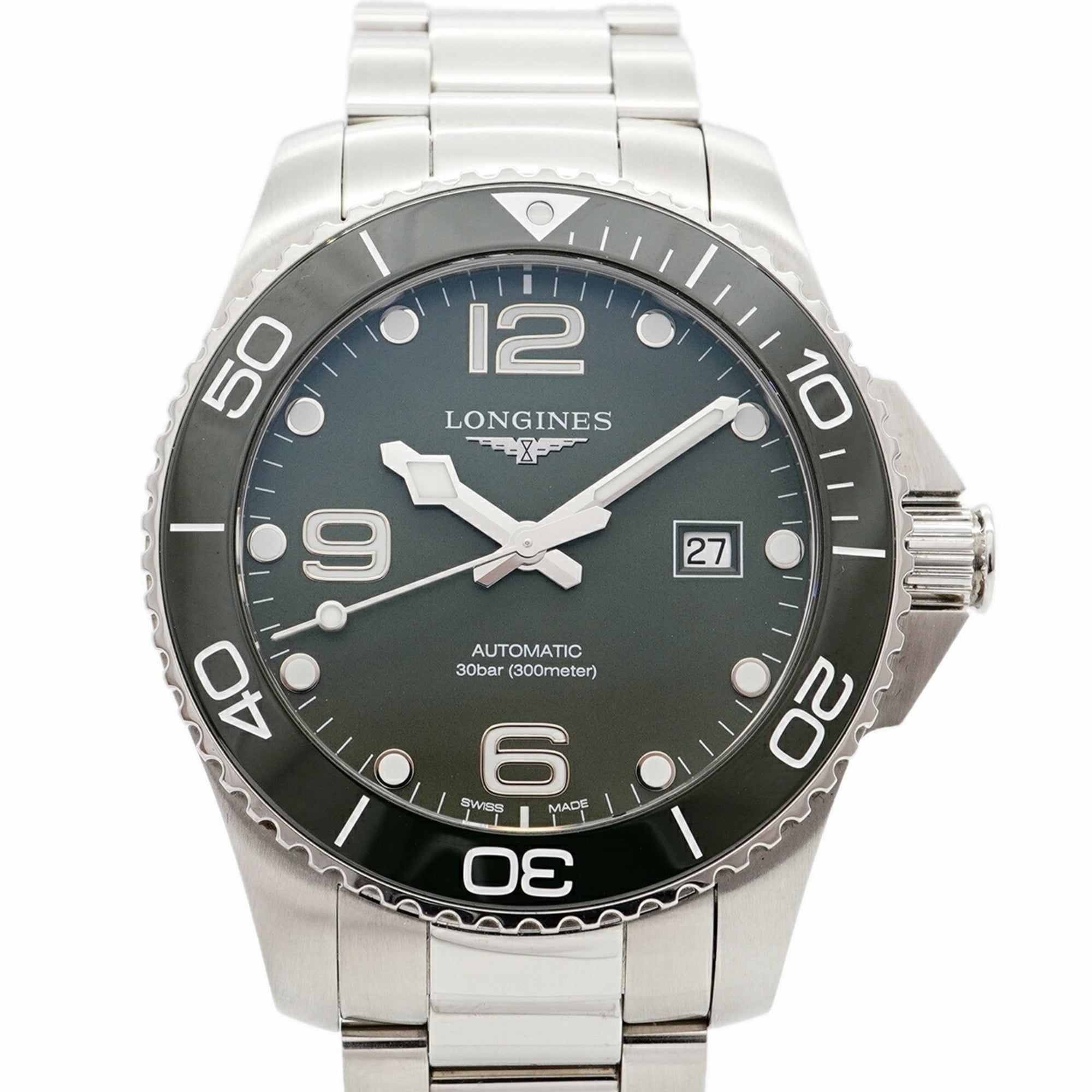 Longines HydroConquest L3.782.4 Green Dial Men's Watch