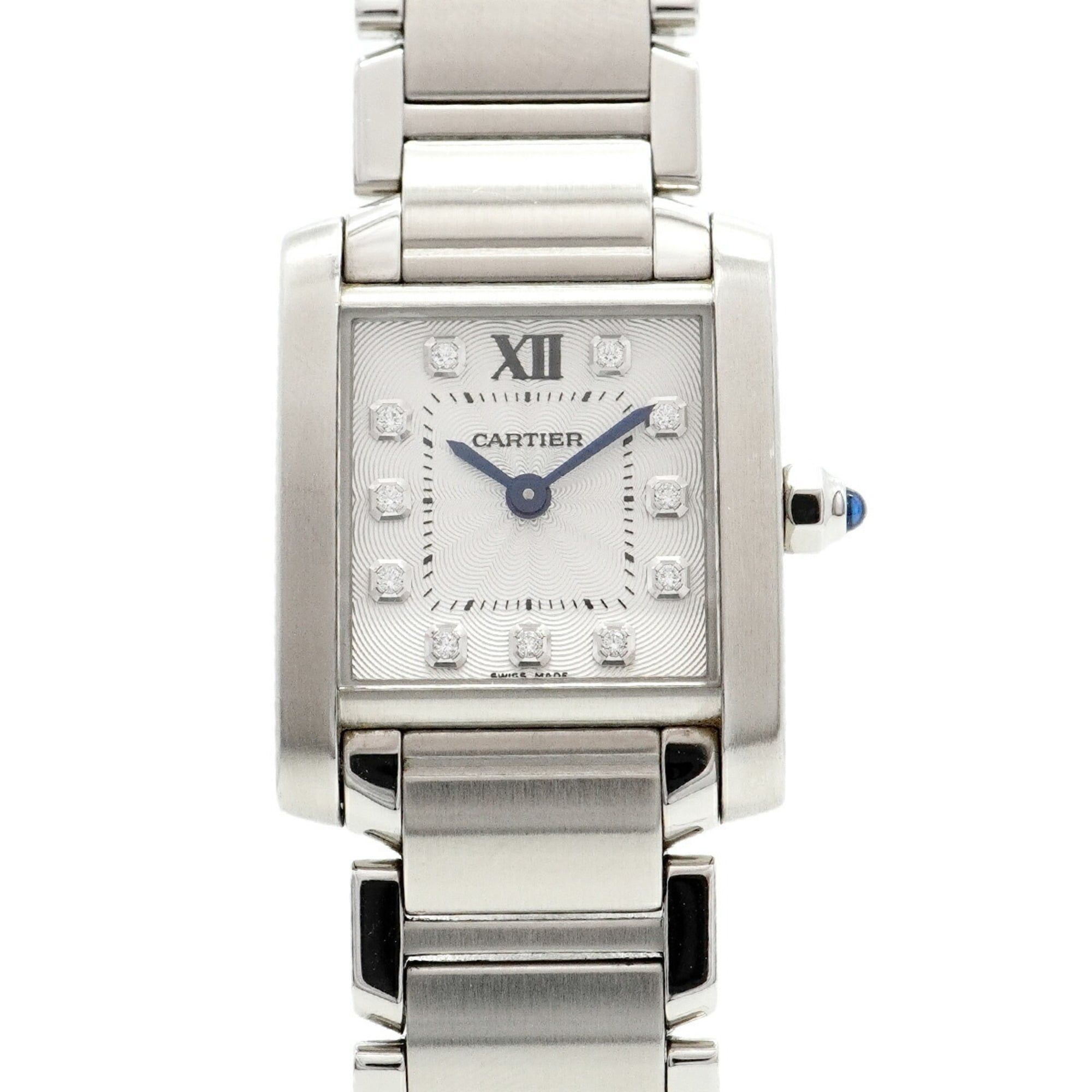 Cartier Tank Française SM WE110006 Silver Dial Women's Watch
