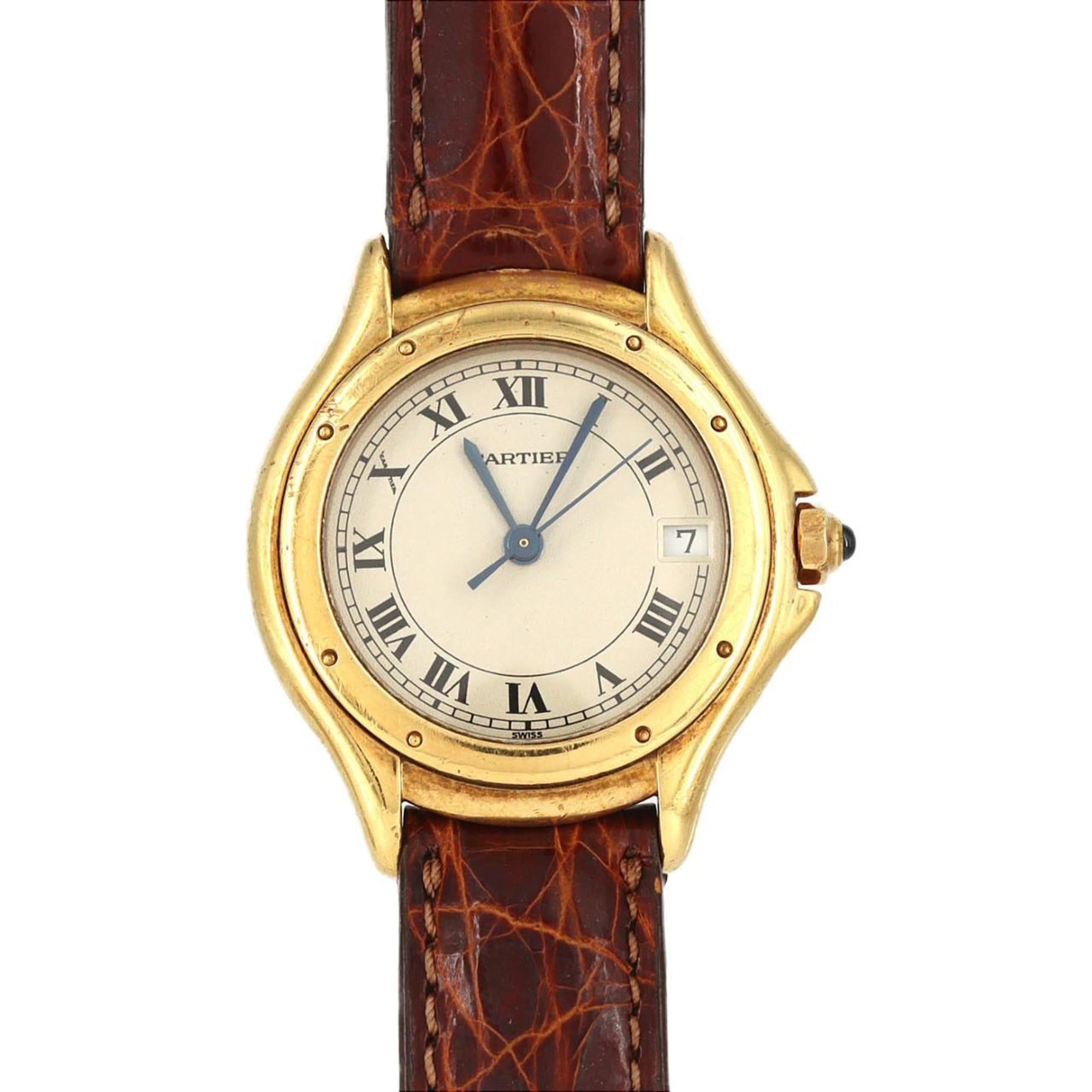 Cartier Panthère Cougar SM YG W25012B9 Quartz Watch