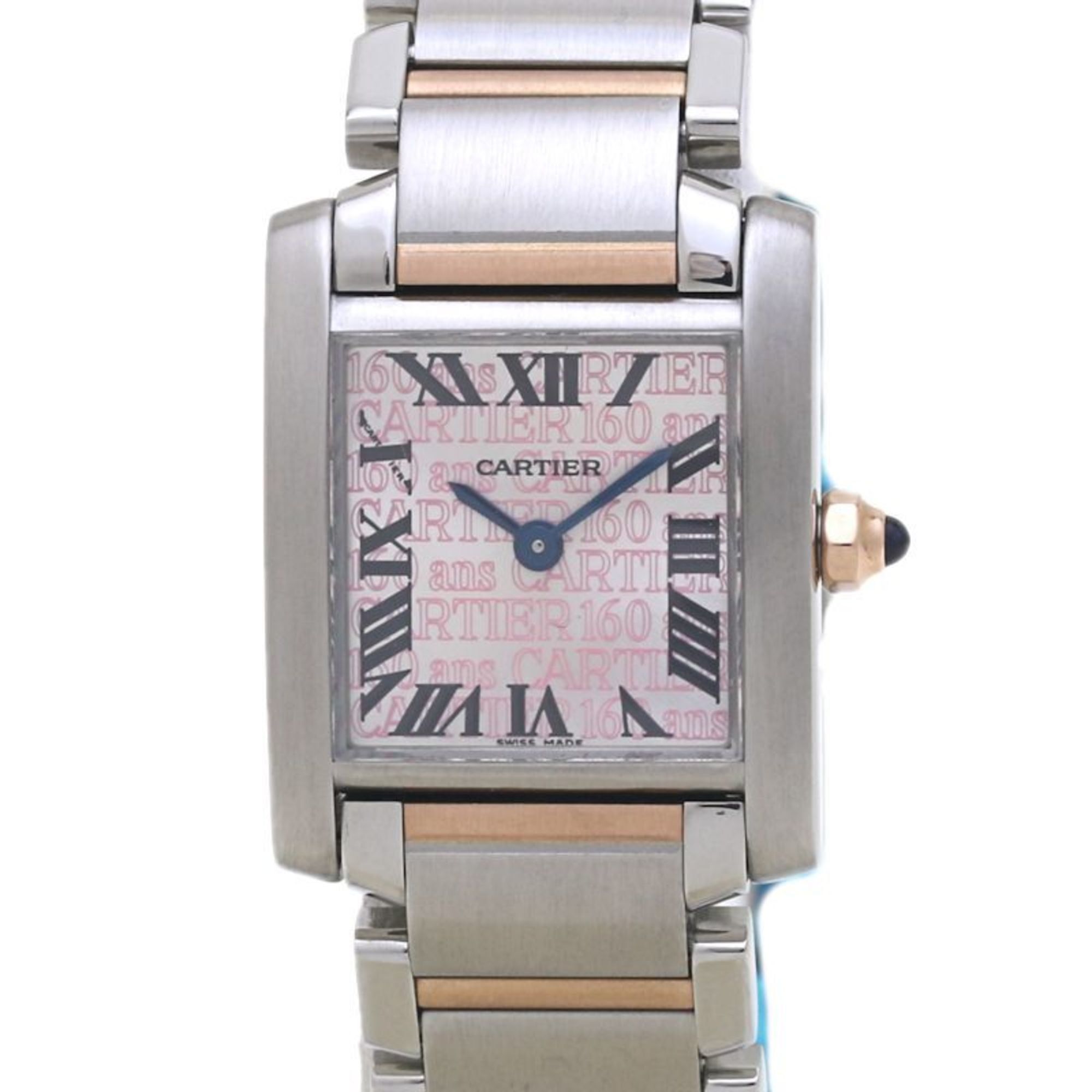 CARTIER Tank Française SM W51036Q4 160th Anniversary Asia Limited Edition Pink Dial Women's Watch in