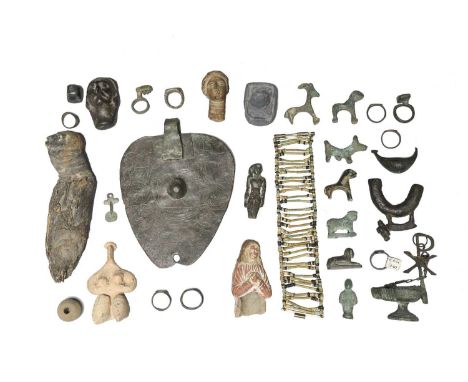 A collection of Antiquitiesancient and later, including an Egyptian mummified hawk, Late Period - Ptolemaic Period, circa 664