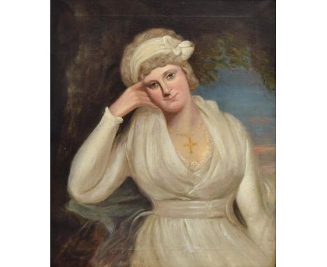 Follower of Thomas Gainsborough. Portrait of Mrs. John Cockerell, née Frances Jackson, great niece of Samuel Pepys, diarist, 