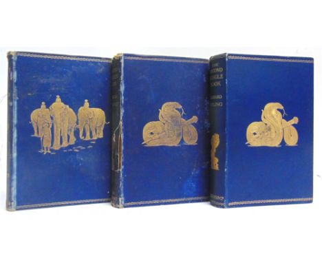 [CLASSIC LITERATURE]  Kipling, Rudyard. The Second Jungle Book, first edition, Macmillan, London, 1895, blue cloth gilt, all 