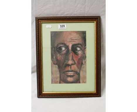 Mid 20th century oil painting portrait of a man