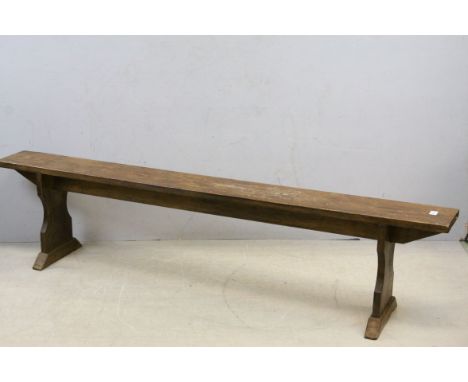Victorian pine bench, approximately 79 inches long