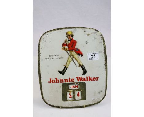 Advertising - Mid 20th century Enamel ' Johnnie Walker ' Perpetual Calender
