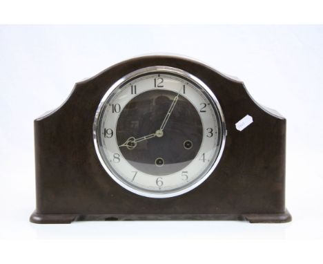 Large Smiths Bakelite cased Mantle Clock with Westminster chimes, case approx 36 x 23.5 x 12cm