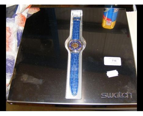 A Limited Edition Swatch Platinum watch in presentation case and original box