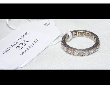 A white gold eternity ring set with diamondsCONDITION REPORTSize L/M