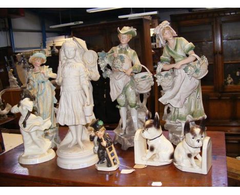 A Minton ceramic figure 'Sea Breezes', together with various other ceramic figures 