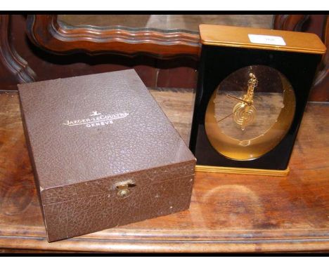 A retro Jaeger-LeCoultre mantel clock with original case - 18cm high 