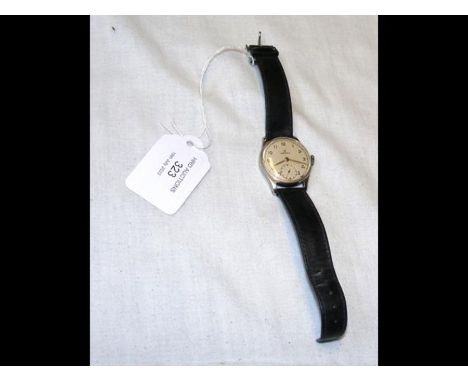 An Omega stainless steel gents vintage wristwatch