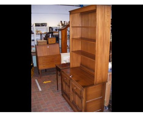 The matching Ercol side cabinet with three shelves to back - width 100cm 