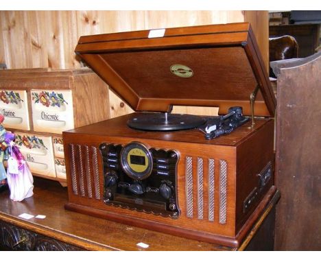 A vintage style CD/record player/radio 