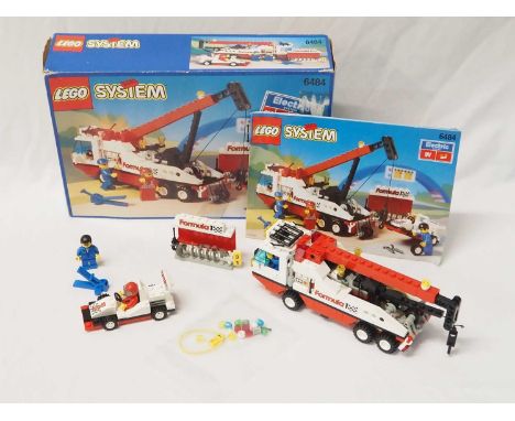 LEGO - CLASSIC TOWN #6484 F1 Hauler - 9V Electric System, appears complete with instructions, catalogue, parts service leafle