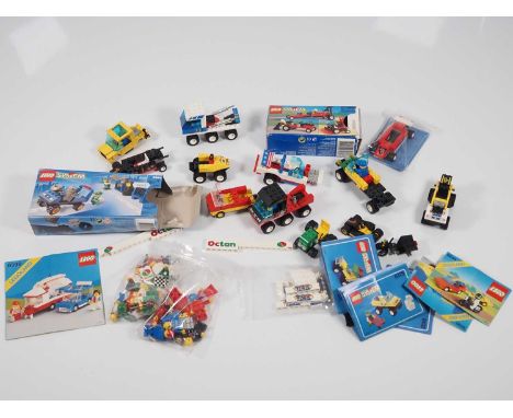 LEGO - A Large quantity of vintage vehicles and vehicle parts with a selection of instruction books for #6432, #6590 and #632