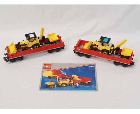 LEGO - TRAIN #4543 9v Railroad Tractor Flatbed - some parts and instructions, unboxed (x2)