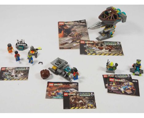 LEGO - A group of four Rock Raiders sets comprising #4910, #4920, #4930 (no instructions, missing 'Axel' and boulder) and #49