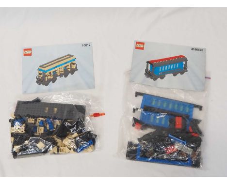 LEGO - TRAIN - 9v My Own Train -  A pair of sets comprising #10017 9v Hopper Wagon (unchecked, with instructions, unboxed) to