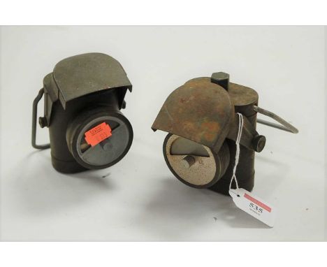 A World War II ERC Co lamp electric torch, with War Department mark; together with one other similar (2)