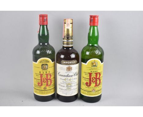 Two Bottles J &amp; B "Fifth" Blended Scotch Whisky together with a Single Bottle of Canadian Club Blended Whisky 