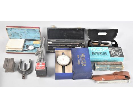 A Collection of Various Engineers Tools and Gauges, Micrometer Screw Etc 