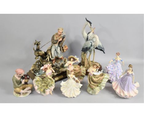 A Collection of Various Resin and Ceramic Ornaments to comprise Leonardo Collection Ladies Etc, Condition Issues 