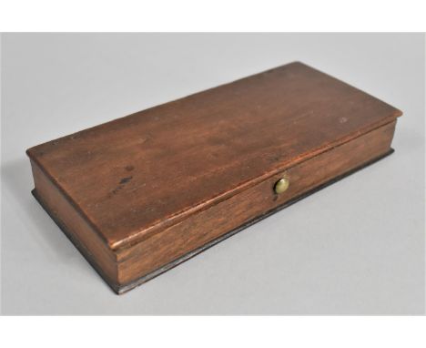 A Mahogany Cased Set of Apothecary or Jeweller's Pan Scales with Two Weights, 17cms Wide 