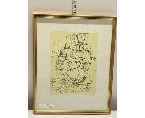 A framed limited edition lithograph 50x40cm, shipping unavailable