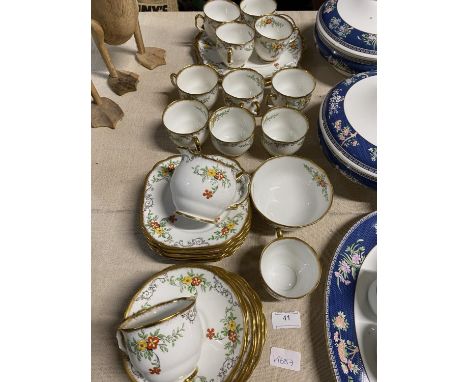 A comprehensive 1930's Royal Albert Crown China 'Mayfair' tea service 40 pieces, shipping unavailable