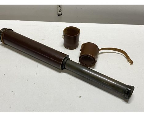 A vintage three drawer brass telescope by Enbeeco of London