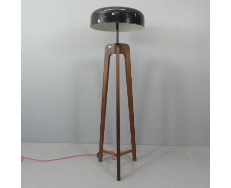 PORADA - A Pileo Alta floor lamp in solid canaletta walnut with tin plated shade. RRP £2122. 50x159cm.Scratch to shade. 