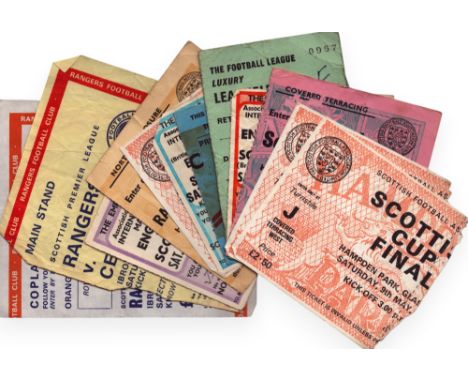 FC Ticket stub collection, Rangers vs. Celtic 1980, Scottish Cup Final 1980, England vs Scotland 1977 and more over 10 in col