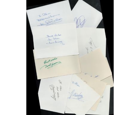 Football players 6 plus Athletics 5, 6 x4 inch Approx. white/cream cards. Some great name Signatures Sir Thomas Finney CBE, J