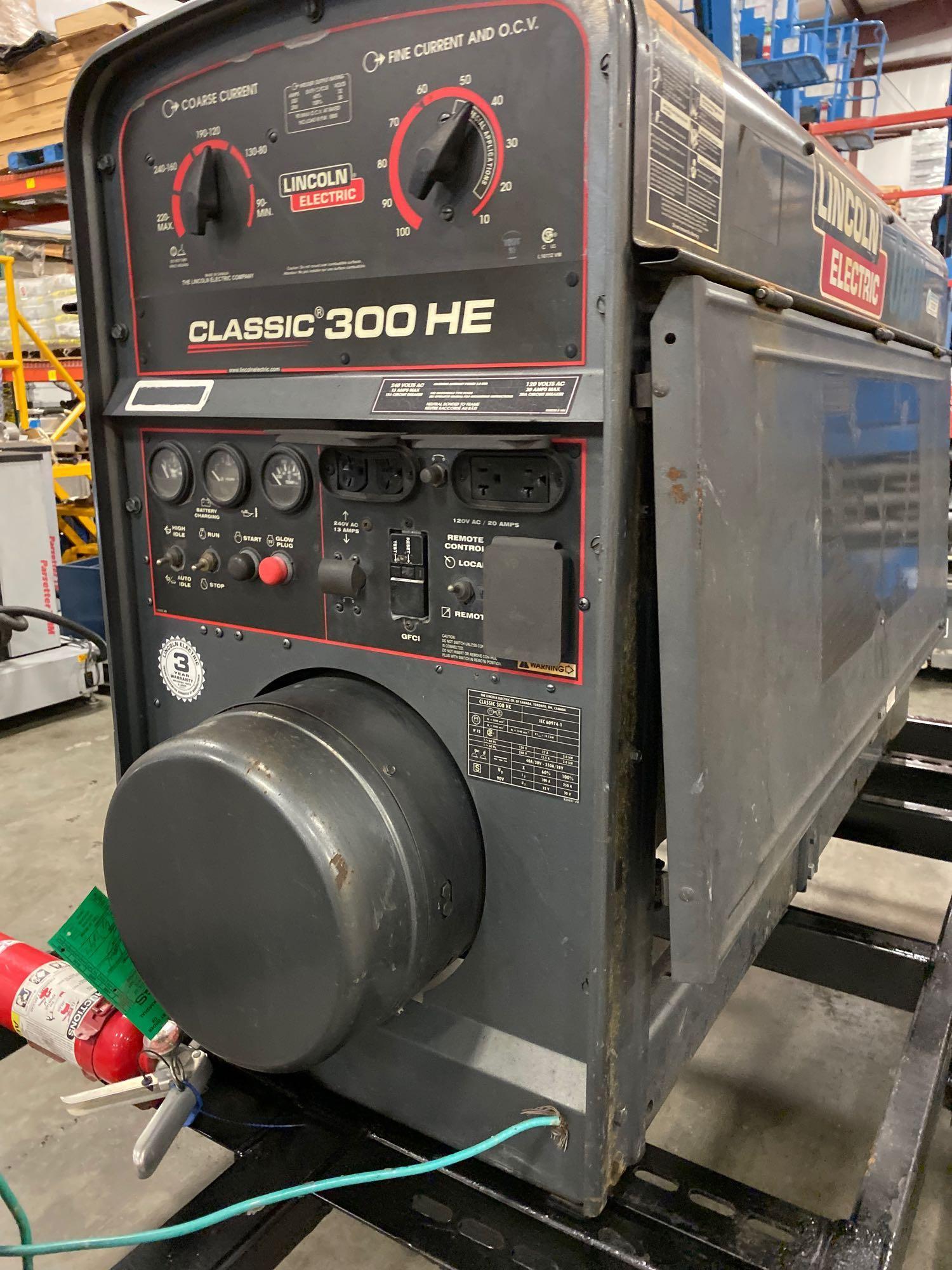 2014 LINCOLN ELECTRIC CLASSIC 300 HE WELDER/GENERATOR, TRAILER MOUNTED