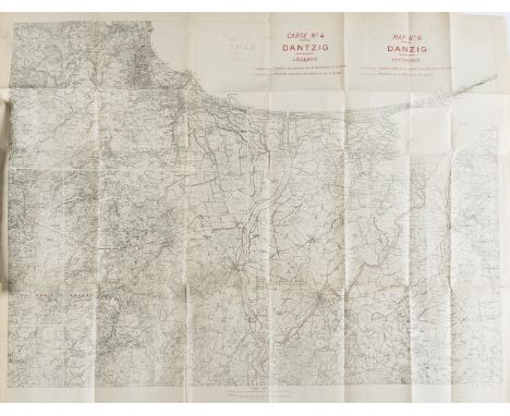 NO RESERVE Treaty of Versailles.- Conditions de Paix / Conditions of Peace, 3 (of 4) large folding lithographed maps, some sp