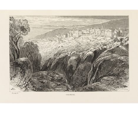 Mediterranean.- Lear (Edward) Journal of a Landscape Painter in Corsica, first edition, half-title, wood-engraved plates and 