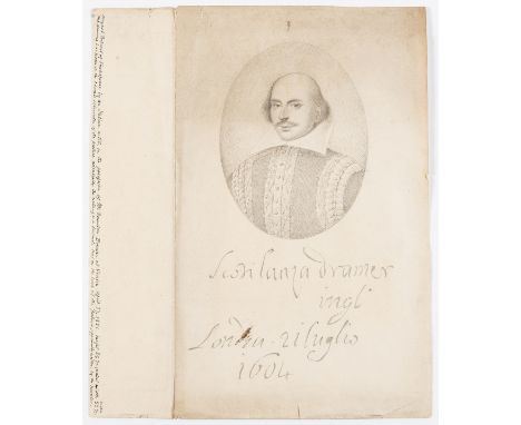 Shakespeare (William).- Original Portrait of Shakespeare by an Italian artist, in the possession of Mr. Rawdon Brown at Venic