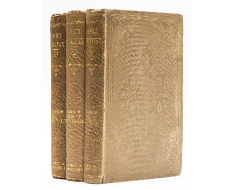 Woman novelist.- [Craik (Dinah Maria)] John Halifax, Gentleman, 3 vol., first edition, with author's signature on a slip (dat