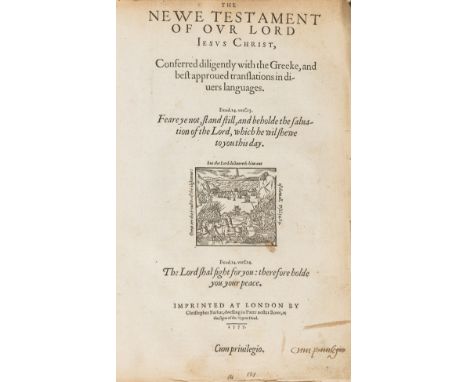 Bible, English. [The Bible, that is the Holy Scriptures conteined in the Olde and Newe Testament], woodcut illustrations and 