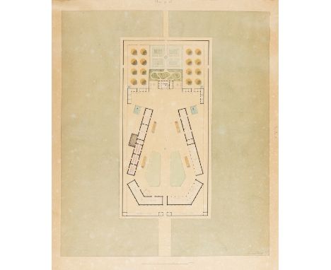 French agricultural architecture.- Petit (Armand, architect) Projet de Ferme, 5 original architectural designs, including a g