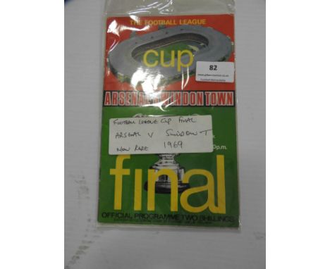 Football League Cup Final Programme - Arsenal vs Swindon Town 1969