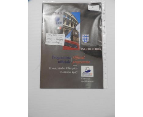 Italy vs England - Rome 1997 (Very Rare Item) 