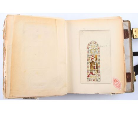 An album of JOHN HARDMAN & CO STUDIOS, containing stained glass window, brass and church designs, to include prints and origi