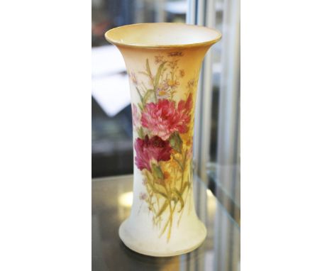 An early 20th Century Royal Worcester Blush ware floral vase.