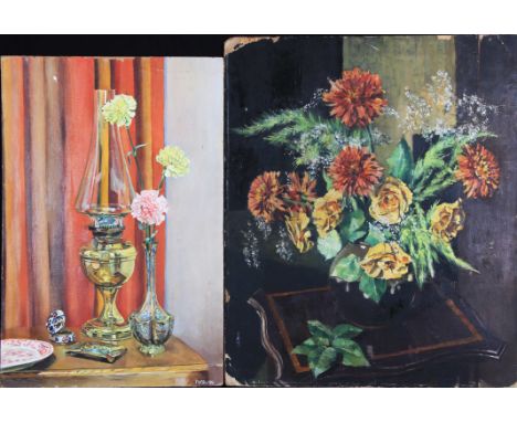 PETER BARRIE GROSS P.P.R.B.S.A. (1924 - 1987) Four unframed, some signed, oils on board, to include study of a female nude, t