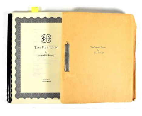 Delany, Samuel R. The Fly at Ciron. Seattle: Incunabula, 1993. 4to, spiral-bound proof copy; inscribed by the author to 'Leon