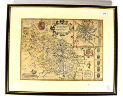 Speede, John The West Riding of Yorkshire. J. Sudbury and G. Humble, 1601 [1611-1627]. Framed and glazed single-sided, hand-c