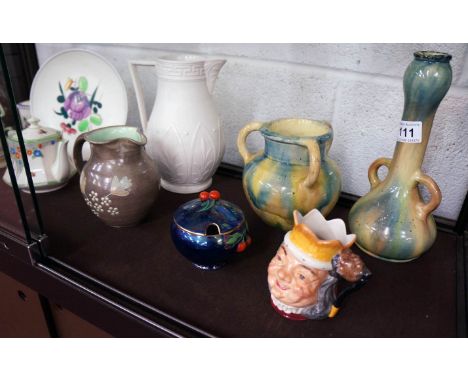 Shelf of assorted china to include Carltonware & Crown Devon